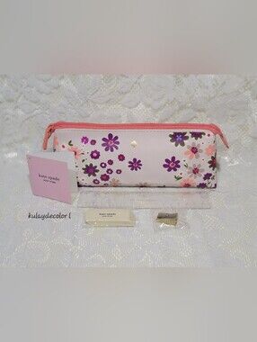Kate Spade New York Pacific Petals Pencil Case Set Floral Zip Pouch Sold Out
